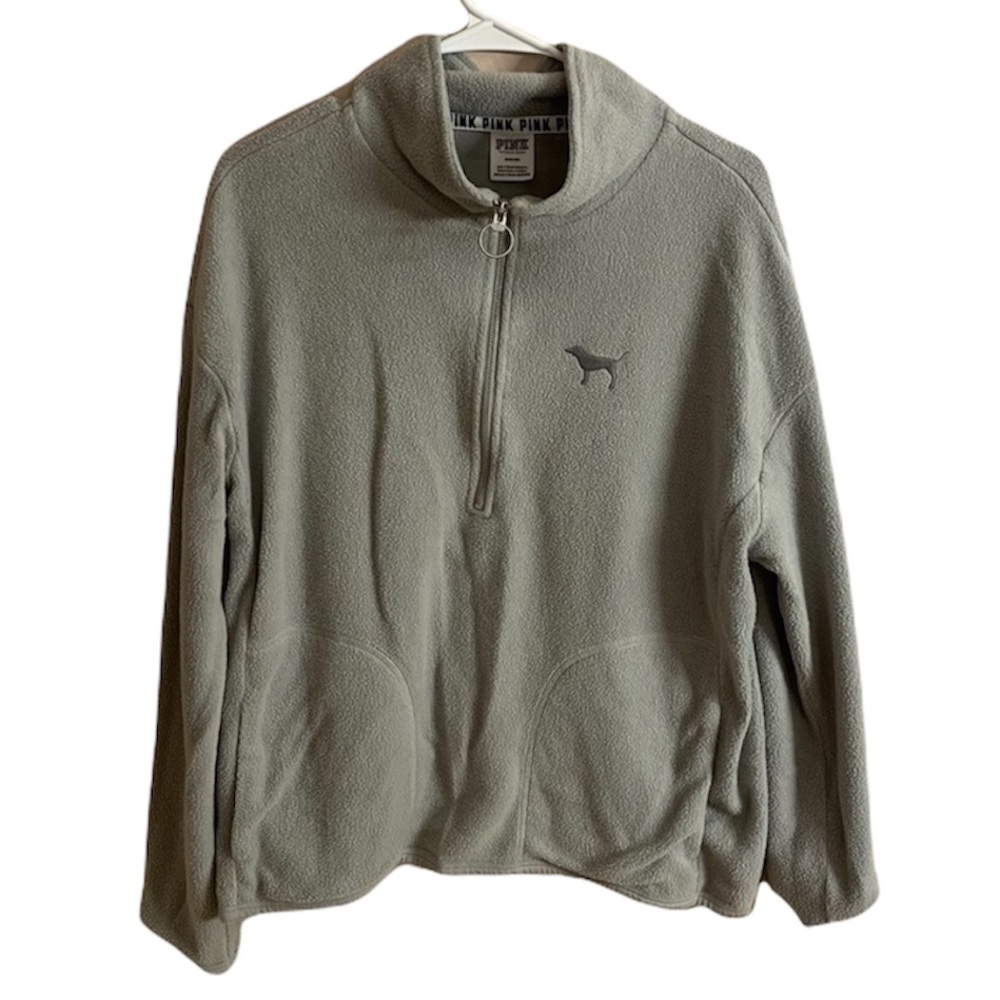 PINK Victoria’s Secret GRAY PULLOVER Sz M